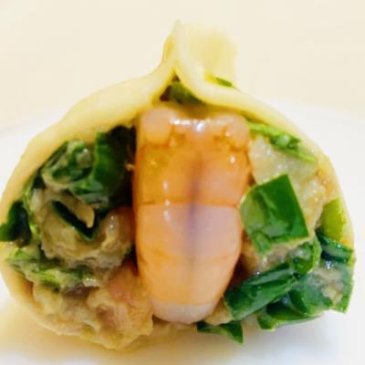 韭菜豬肉加蝦水餃